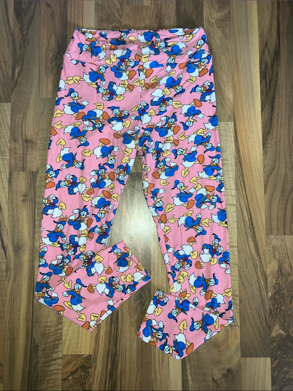 Lula roe pink  Disney Donald Duck Leggings one size OS